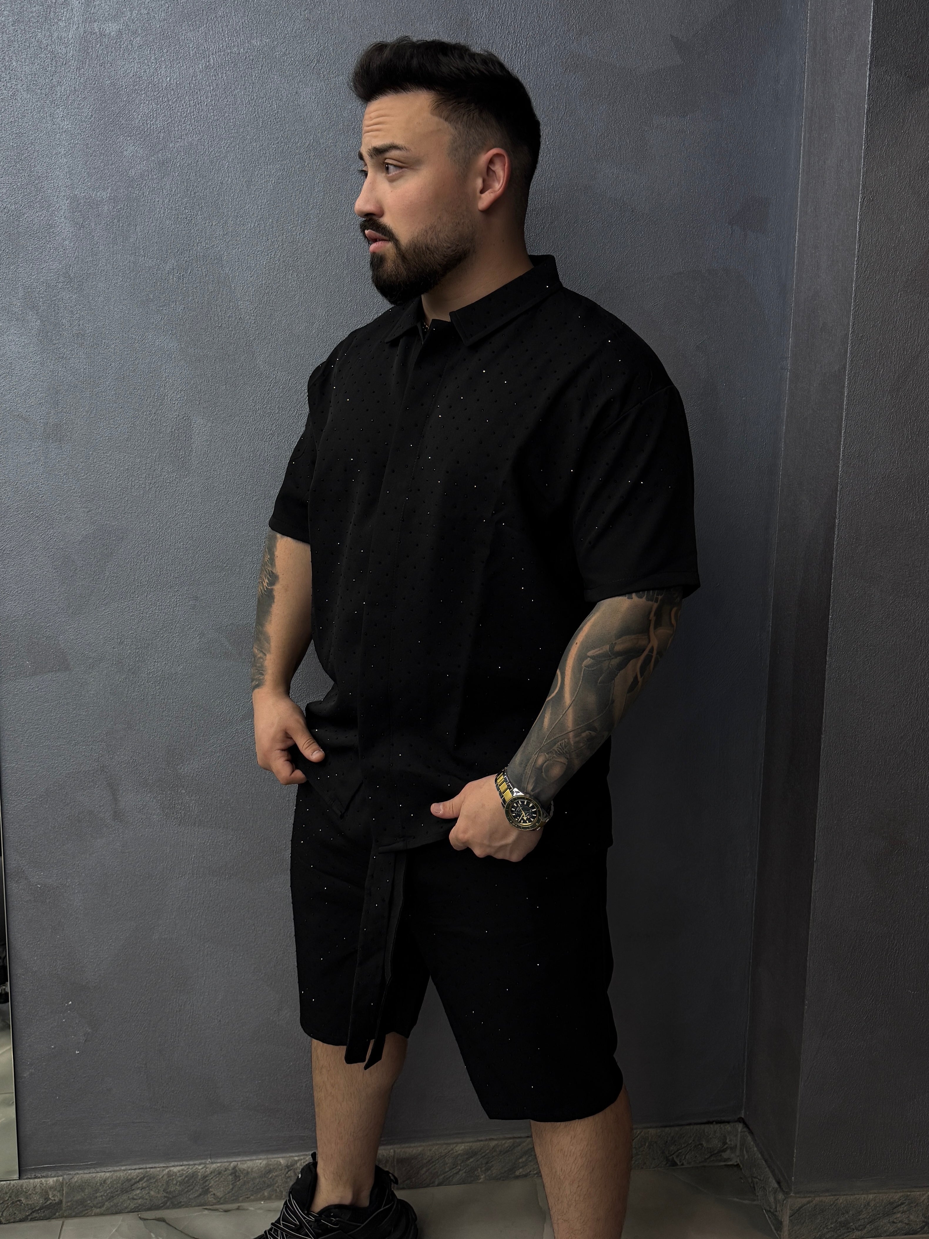 Compleu Scurt Pure Black